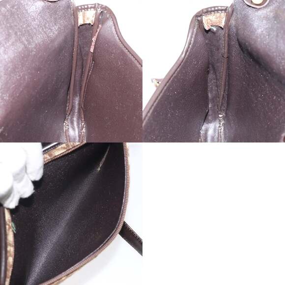 DIOR Trotter Canvas Shoulder Bag Brown Gold - Picture 12 of 12
